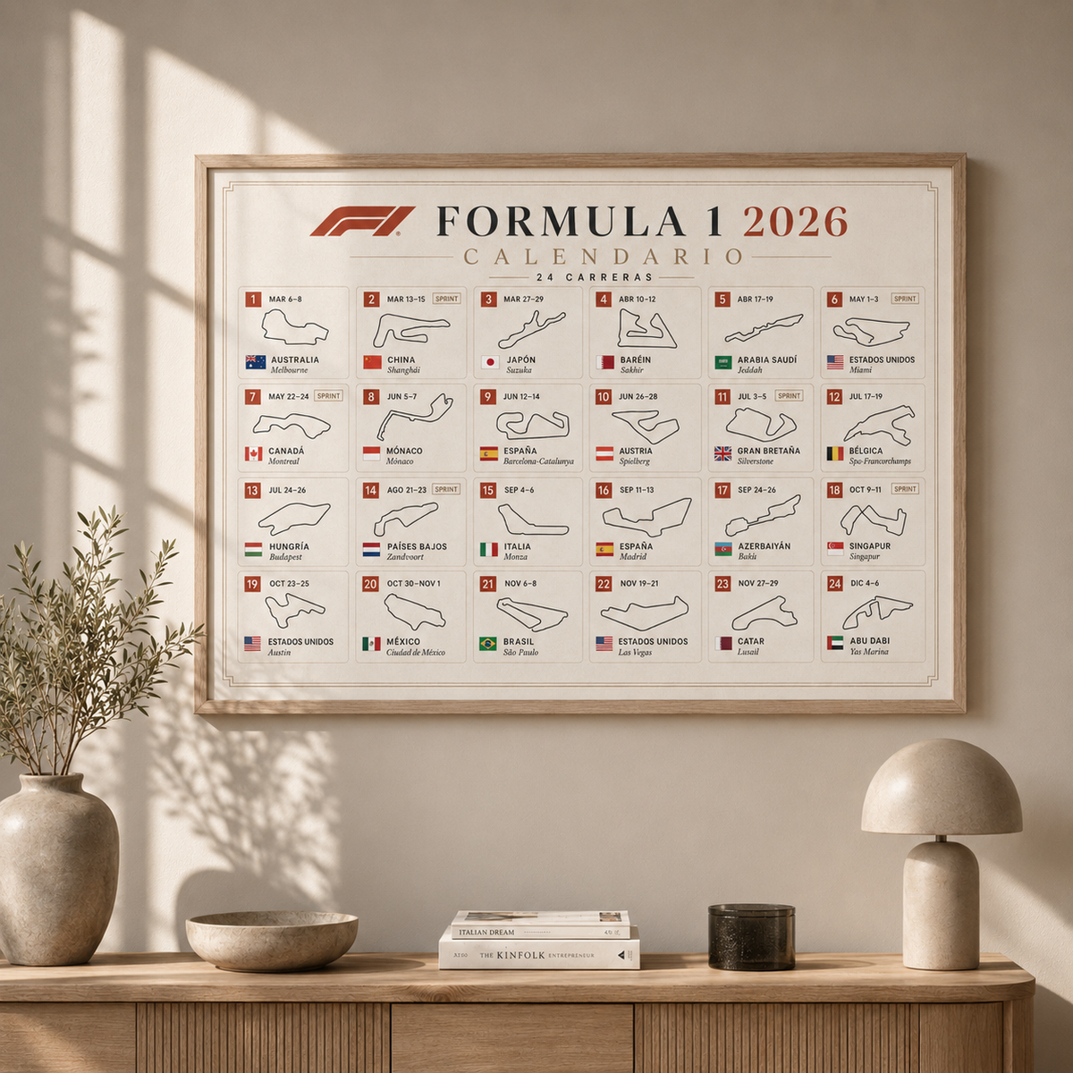 Calendario + Circuitos F1